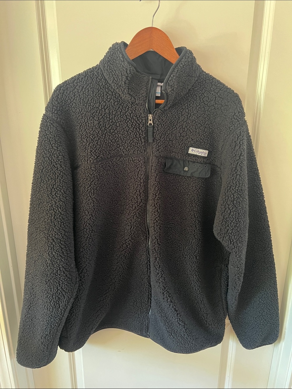 Columbia Men's Black Sherpa Full-Zip Jacket